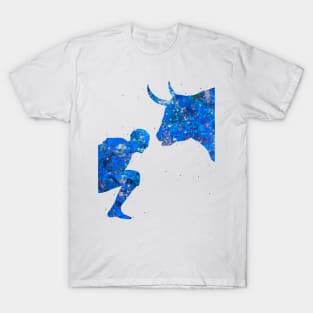 Bullfighter blue art T-Shirt